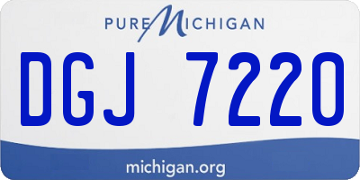 MI license plate DGJ7220