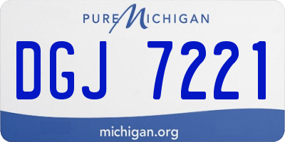 MI license plate DGJ7221