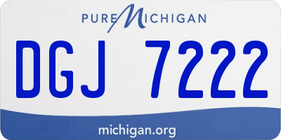 MI license plate DGJ7222