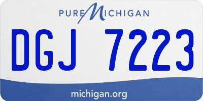 MI license plate DGJ7223