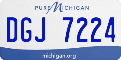 MI license plate DGJ7224