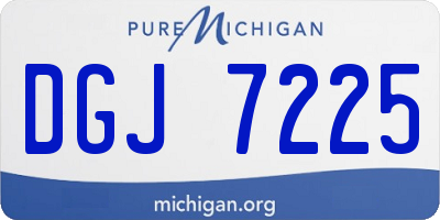 MI license plate DGJ7225