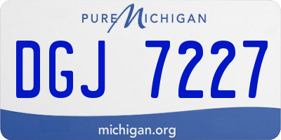 MI license plate DGJ7227