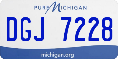 MI license plate DGJ7228