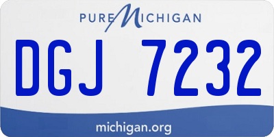MI license plate DGJ7232