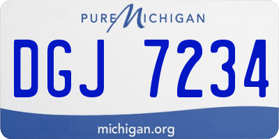 MI license plate DGJ7234