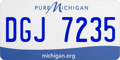 MI license plate DGJ7235