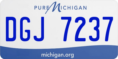 MI license plate DGJ7237