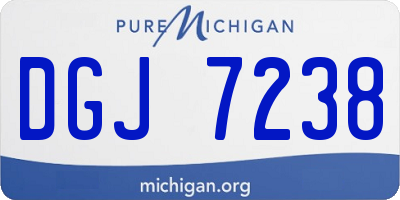 MI license plate DGJ7238