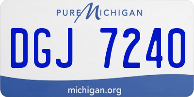 MI license plate DGJ7240