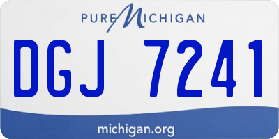 MI license plate DGJ7241