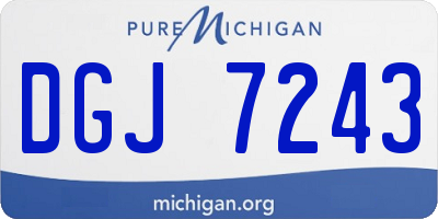 MI license plate DGJ7243