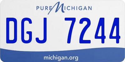 MI license plate DGJ7244