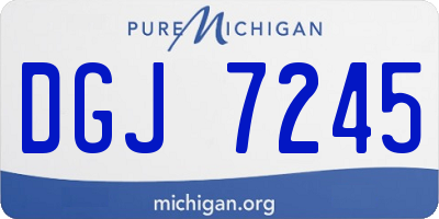 MI license plate DGJ7245