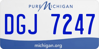 MI license plate DGJ7247