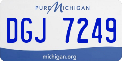 MI license plate DGJ7249