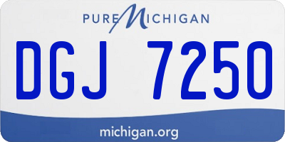 MI license plate DGJ7250