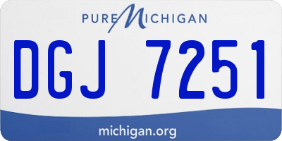 MI license plate DGJ7251