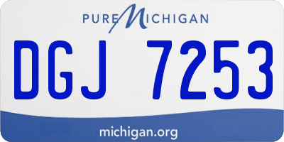 MI license plate DGJ7253