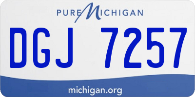 MI license plate DGJ7257