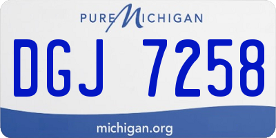 MI license plate DGJ7258