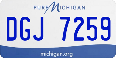 MI license plate DGJ7259