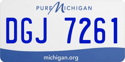 MI license plate DGJ7261
