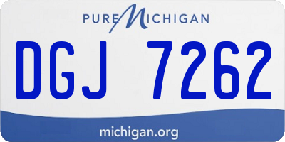MI license plate DGJ7262