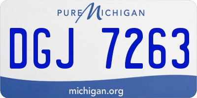 MI license plate DGJ7263