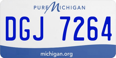 MI license plate DGJ7264