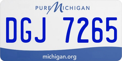 MI license plate DGJ7265
