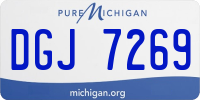MI license plate DGJ7269