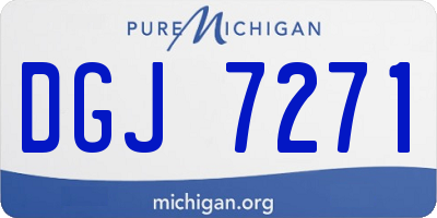 MI license plate DGJ7271