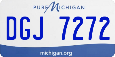 MI license plate DGJ7272