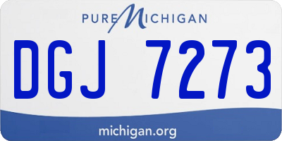 MI license plate DGJ7273