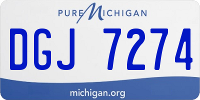 MI license plate DGJ7274