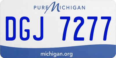 MI license plate DGJ7277