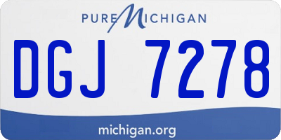MI license plate DGJ7278