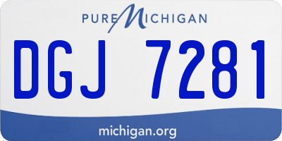 MI license plate DGJ7281
