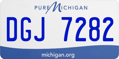 MI license plate DGJ7282