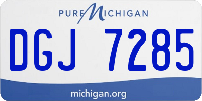 MI license plate DGJ7285