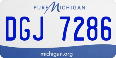 MI license plate DGJ7286