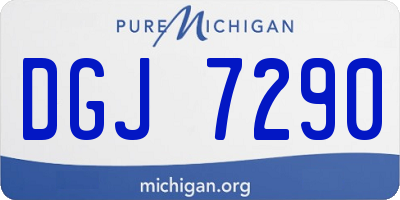 MI license plate DGJ7290