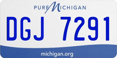 MI license plate DGJ7291