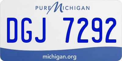 MI license plate DGJ7292