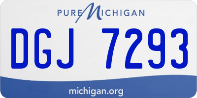 MI license plate DGJ7293