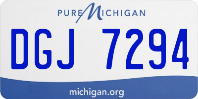 MI license plate DGJ7294