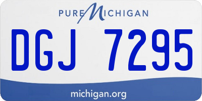 MI license plate DGJ7295