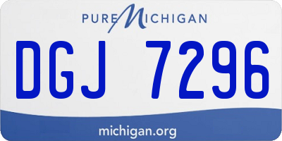MI license plate DGJ7296
