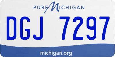 MI license plate DGJ7297